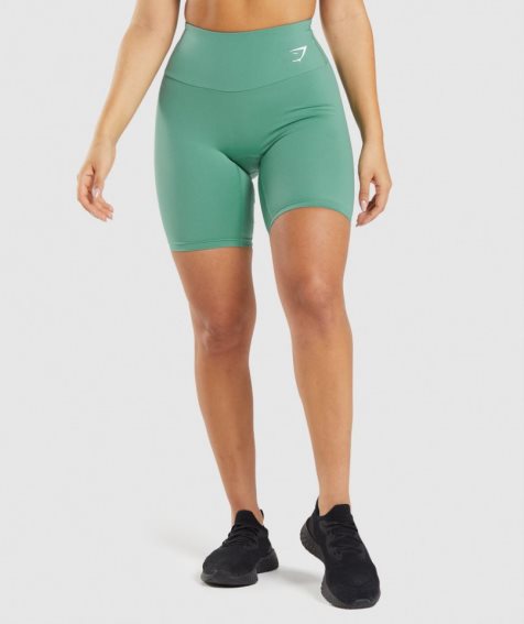 Women's Gymshark Training Cycling Shorts Green | CA 583NDA